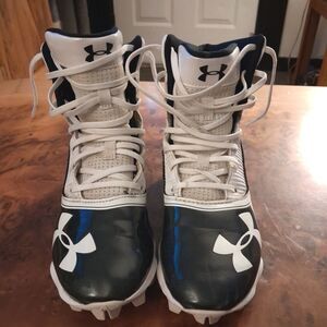 under armour highlight rm jr 3021201-002 youth 4.5y football cleats shoes black